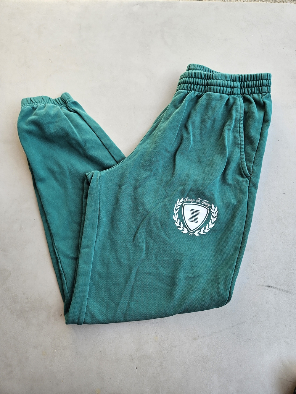 Savage X Fenty Teal Green Women's Sweatpants with Crest